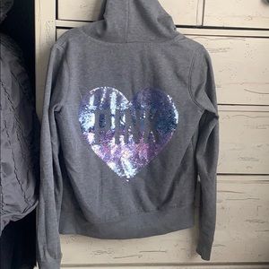 Fur lined PINK zip up